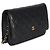 Chanel Black Quilted Caviar Classic Wallet On Chain Negro - vista 4