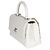 Gabrielle Chanel Mini Coco Top Handle Tasche aus Silver Chevron Caviar Leder - Ansicht 3