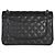 Gabrielle Borsa Chanel Jumbo Double Flap in pelle caviar matelassé nera Nero - vista 2