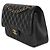 Gabrielle Borsa Chanel Jumbo Double Flap in pelle caviar matelassé nera Nero - vista 3
