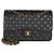 Gabrielle Borsa Chanel Jumbo Double Flap in pelle caviar matelassé nera Nero - vista 8