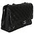 Gabrielle Borsa Chanel Jumbo Single Flap in pelle di agnello matelassé nera Nero - vista 4