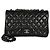Gabrielle Borsa Chanel Jumbo Single Flap in pelle di agnello matelassé nera Nero - vista 8