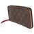 Cartera Louis Vuitton Clemence de lona Monogram Fuchsia Castaño - vista 3