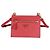 Porta-cartões Prada Red Saffiano com triângulo e alça Vermelho