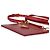 Porta-cartões Prada Red Saffiano com triângulo e alça Vermelho - vista 5