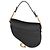 Mini bolso Saddle Christian Dior de piel de becerro granulada negra - vista 5