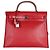 Hermès Rouge Piment Vache Hunter Berline Herbag Zip 31 PM PHW Rot - Ansicht 8