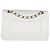 Gabrielle Borsa Chanel Small Classic Double Flap in pelle caviar matelassé bianca Bianco - vista 2