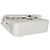 Gabrielle Borsa Chanel Small Classic Double Flap in pelle caviar matelassé bianca Bianco - vista 7