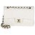 Gabrielle Borsa Chanel Small Classic Double Flap in pelle caviar matelassé bianca Bianco - vista 8