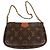 Multi Pochette Louis Vuitton Mini Pochette Accessoires Monogram Castaño Monograma