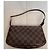 Louis Vuitton Pochette Accessoires Damier Ebene Castaño - vista 2