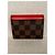Louis Vuitton Portafoglio Small Zoe Damier Ebene e Pelle Rossa Marrone Rosso - vista 4
