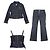 Dolce & Gabbana Dolce Gabbana 2000er 3-teiliges Bondage Denim Bustier Set Schwarz