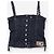 Dolce & Gabbana Dolce Gabbana 2000er 3-teiliges Bondage Denim Bustier Set Schwarz - Ansicht 7