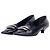 Prada Kitten Heels aus den 2000ern mit großer Schnalle Schwarz