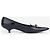 Prada Kitten Heels aus den 2000ern mit großer Schnalle Schwarz - Ansicht 4