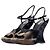 Prada AW04 Skulpturale Tie-Dye Samt Sandalen Platform Wedge Heels Schwarz