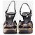 Prada AW04 Skulpturale Tie-Dye Samt Sandalen Platform Wedge Heels Schwarz - Ansicht 5