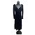 Autre Marque Abito da sera in velluto nero e piume Yves Saint Laurent Rive Gauche 1986/1988