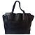 Bolsa Tote Chloé de couro preta Preto Bege