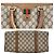 Gucci Vintage Boston Bag aus Monogram Canvas und Leder Web Braun - Ansicht 4