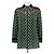 Gucci Camisa de seda con estampado de tréboles Verde
