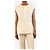 Giorgio Armani Blusa de seda creme com meio zíper - size UK 8 Cru