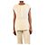 Giorgio Armani Blusa in seta crema con mezza zip - size UK 8 Crudo