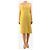Dries Van Noten Gelbes Strick-Midikleid - size S