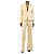 Ralph Lauren Conjunto de traje de dos piezas a rayas diplomáticas crema - size UK 8 Crudo