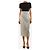 Autre Marque Falda midi de lana gris espiga - size UK 10 - vista 2