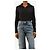 Red Valentino Top in seta nero con mezza zip - size UK 10 - vista 3