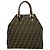 Fendi Anna Vintage Handtasche aus Canvas und Leder mit Zucca FF-Muster Braun