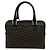 Céline Celine Vintage Macadam Blazon Pattern Handtasche Mini Boston Bag Braun Schwarz - Ansicht 3