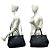 Prada Shopper-Tasche aus Vitello Daino Leder mit Dreiecks-Logo Schwarz - Ansicht 2