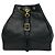 Gucci Vintage Logo Hardware Leather Drawstring Backpack Black