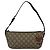 Gucci GG Supreme Pattern Heart Lederhandtasche Braun