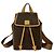 Céline Celine Vintage Macadam Pattern Leather Backpack Brown