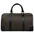 Céline Celine Vintage Macadam Blazon Pattern Leder Handtasche Mini Boston Bag Braun Schwarz