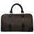 Céline Celine Vintage Macadam Blazon Pattern Leder Handtasche Mini Boston Bag Braun Schwarz - Ansicht 3