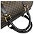 Céline Celine Vintage Macadam Blazon Pattern Leder Handtasche Mini Boston Bag Braun Schwarz - Ansicht 4
