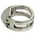 Ring Hermès Anel Faixa Hermes Medor Prata Branco - vista 4