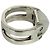 Ring Hermès Anel Faixa Hermes Medor Prata Branco - vista 5