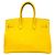 Hermès Borsa Hermes Birkin 35 in pelle Taurillon Clemence gialla Giallo - vista 3