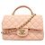 Chanel Matelassé Schultertasche mit Kette Pink