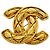Broche Chanel banhada a ouro Dourado