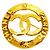 Broche Chanel plaquée or Doré