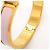 Bracciale Hermès Clic Clac PM GP Plated Gold Pink Rosa D'oro - vista 5